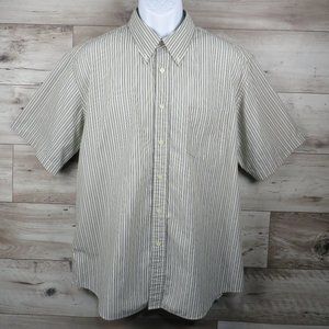 Dockers*‎ Men's Short Sleeve Button Down Curved Hem Chest Pocket Shirt~ Size XL
